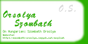 orsolya szombath business card